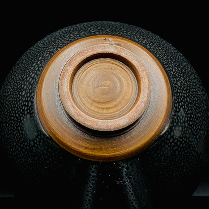 瀬戸 斧吉四代目 加藤 恭博 作 油滴天目茶碗 抹茶碗 酒器 和のロックグラス #396