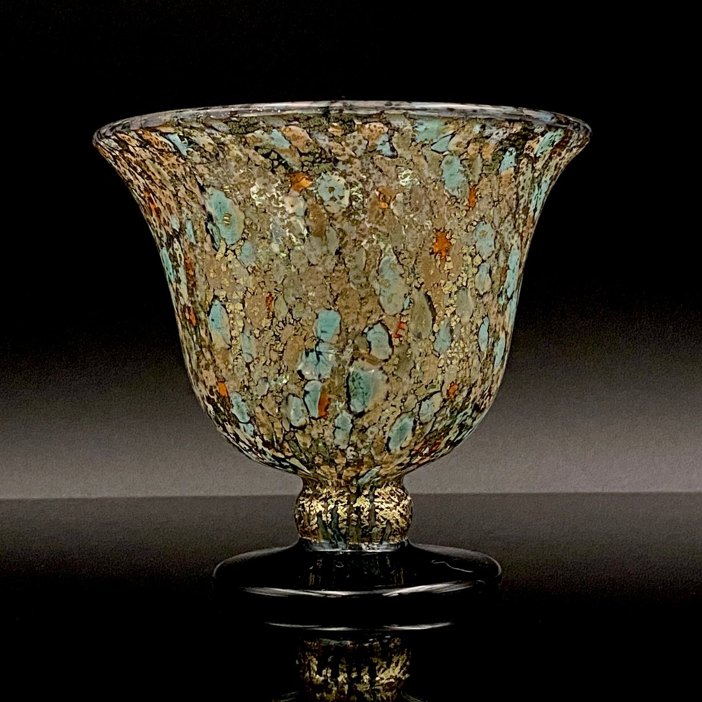 石井 康治 作 手吹き硝子  海月 クラゲ グラス１点 #78