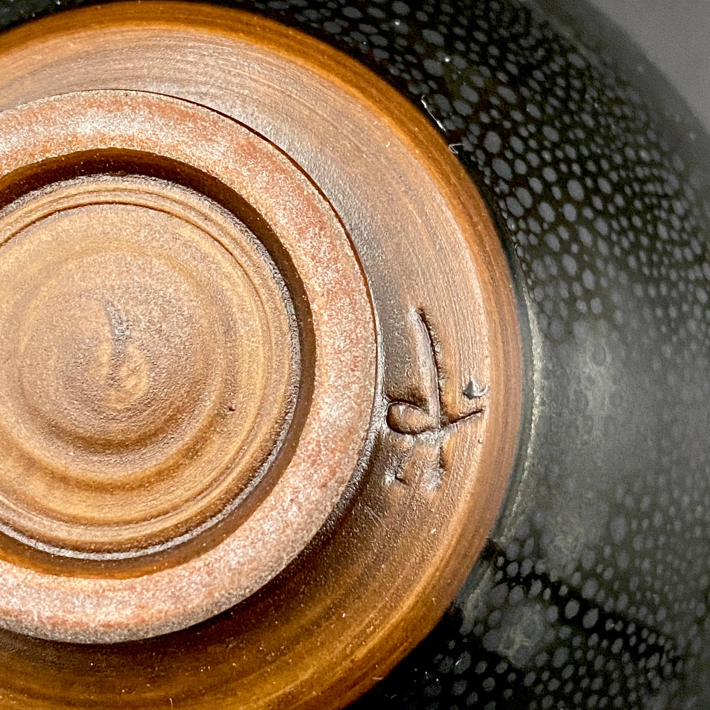 瀬戸 斧吉四代目 加藤 恭博 作 油滴天目茶碗 抹茶碗 酒器 和のロックグラス #396