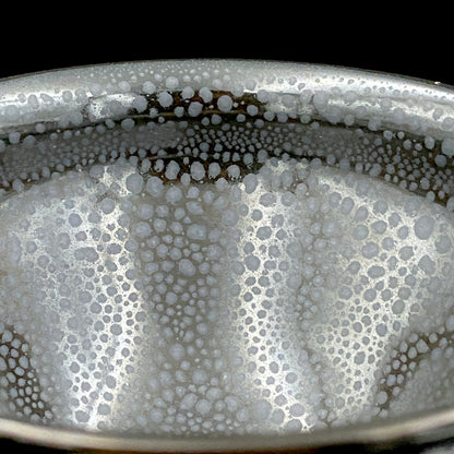 瀬戸 斧吉四代目 加藤 恭博 作 油滴天目茶碗 抹茶碗 酒器 和のロックグラス #396