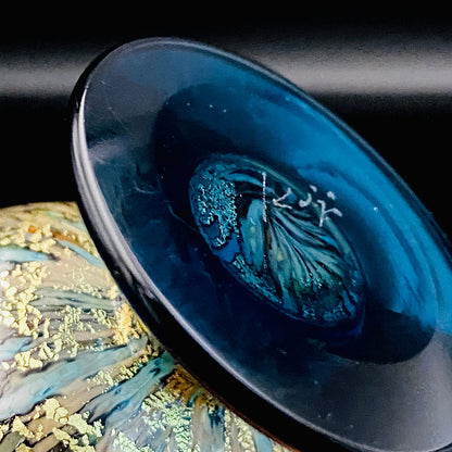 石井 康治 作 手吹き硝子  海月 クラゲ グラス１点 #78