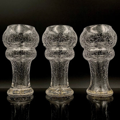 坂田 甚内（Jin）作 手吹き硝子 白金彩 金彩 玻璃盃深甚紋グラス ３点セット #80