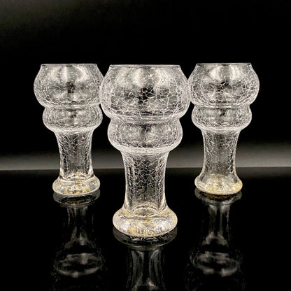 坂田 甚内（Jin）作 手吹き硝子 白金彩 金彩 玻璃盃深甚紋グラス ３点セット #80