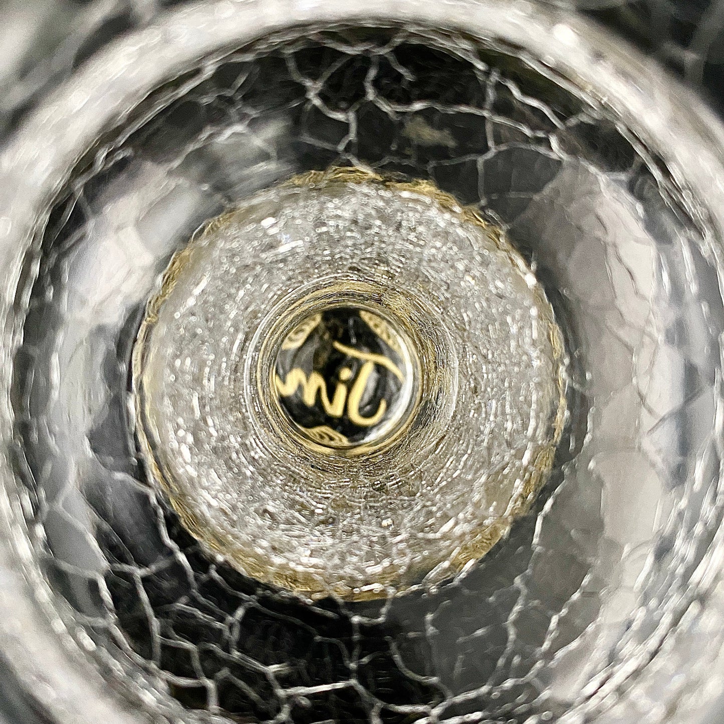 坂田 甚内（Jin）作 手吹き硝子 白金彩 金彩 玻璃盃深甚紋グラス ３点セット #80