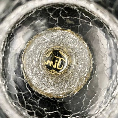 坂田 甚内（Jin）作 手吹き硝子 白金彩 金彩 玻璃盃深甚紋グラス ３点セット #80