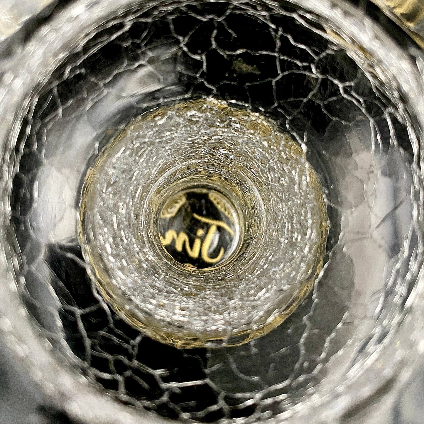 坂田 甚内（Jin）作 手吹き硝子 白金彩 金彩 玻璃盃深甚紋グラス ３点セット #80
