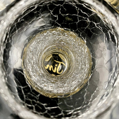 坂田 甚内（Jin）作 手吹き硝子 白金彩 金彩 玻璃盃深甚紋グラス ３点セット #80