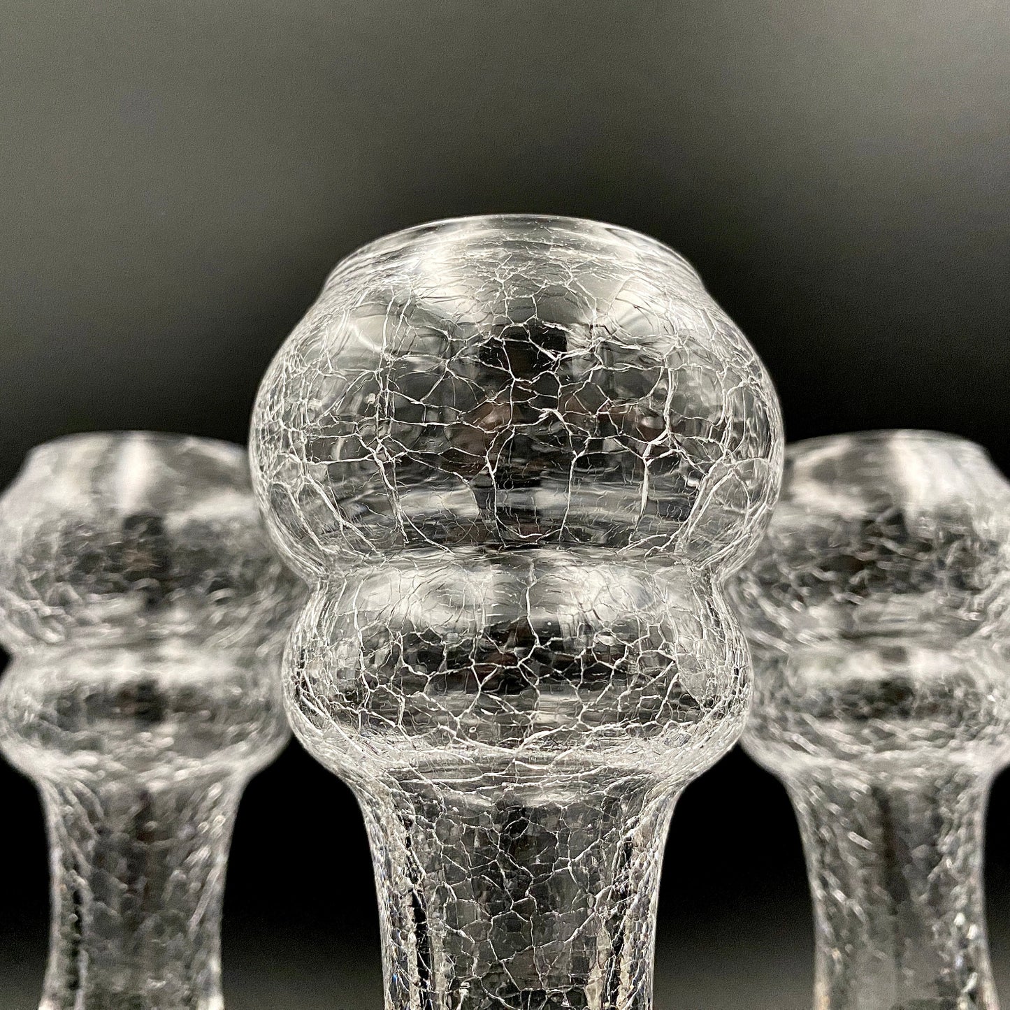 坂田 甚内（Jin）作 手吹き硝子 白金彩 金彩 玻璃盃深甚紋グラス ３点セット #80