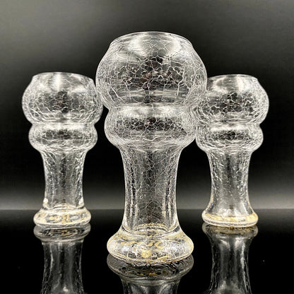 坂田 甚内（Jin）作 手吹き硝子 白金彩 金彩 玻璃盃深甚紋グラス ３点セット #80