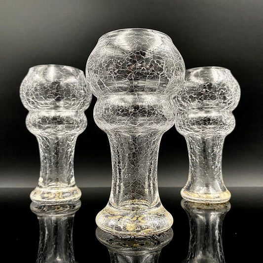 坂田 甚内（Jin）作 手吹き硝子 白金彩 金彩 玻璃盃深甚紋グラス ３点セット #80