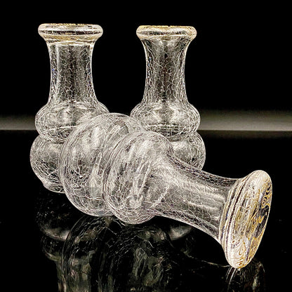 坂田 甚内（Jin）作 手吹き硝子 白金彩 金彩 玻璃盃深甚紋グラス ３点セット #80