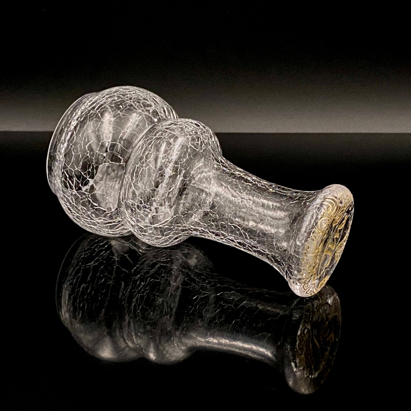 坂田 甚内（Jin）作 手吹き硝子 白金彩 金彩 玻璃盃深甚紋グラス ３点セット #80