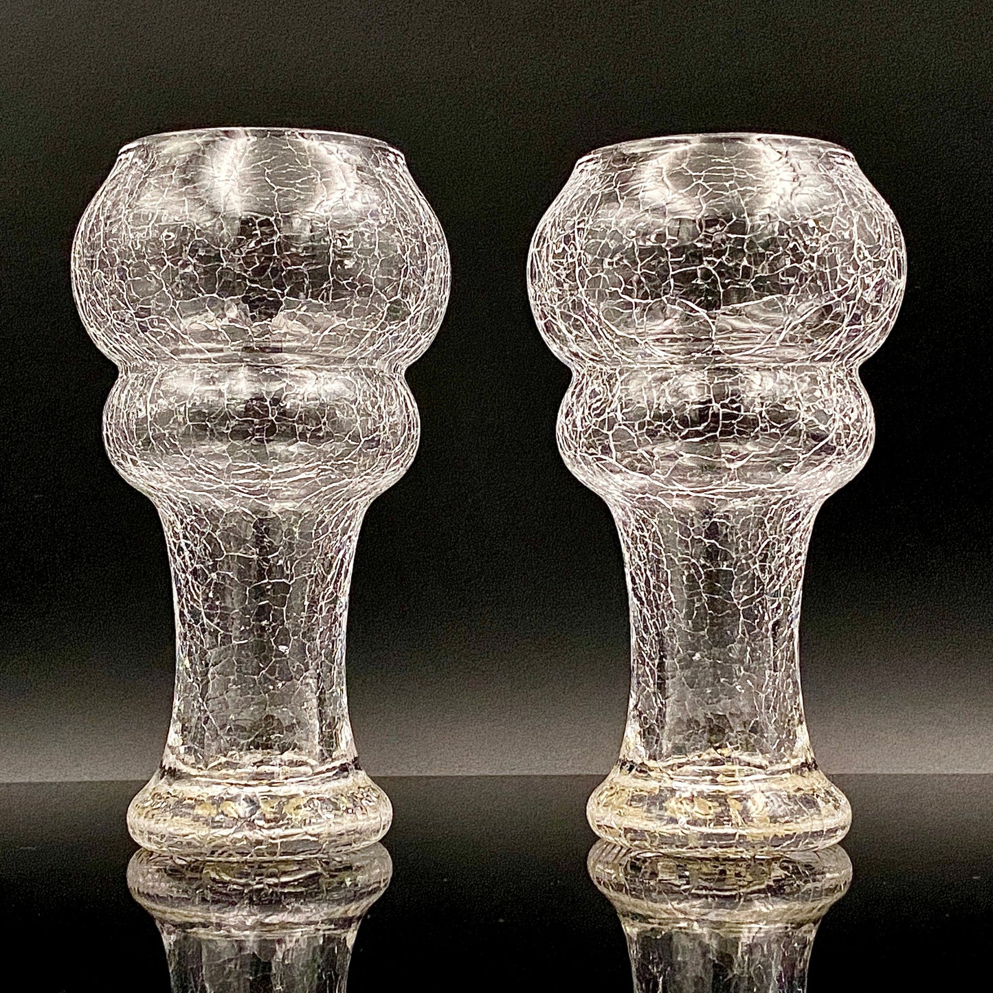 坂田 甚内（Jin）作 手吹き硝子 白金彩 金彩 玻璃盃深甚紋グラス ２点セット #81