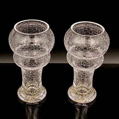 坂田 甚内（Jin）作 手吹き硝子 白金彩 金彩 玻璃盃深甚紋グラス ２点セット #81