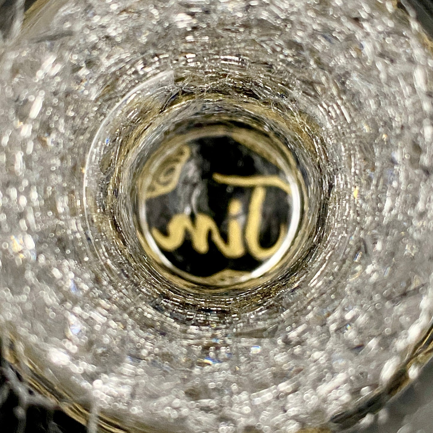 坂田 甚内（Jin）作 手吹き硝子 白金彩 金彩 玻璃盃深甚紋グラス ２点セット #81