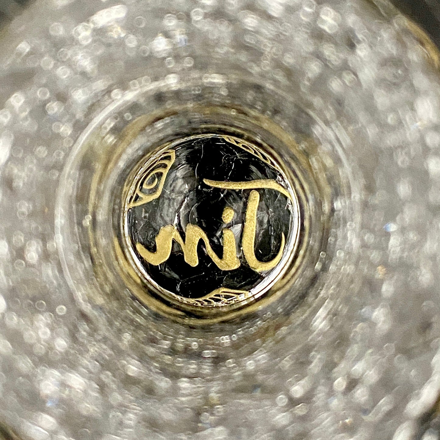 坂田 甚内（Jin）作 手吹き硝子 白金彩 金彩 玻璃盃深甚紋グラス ２点セット #81