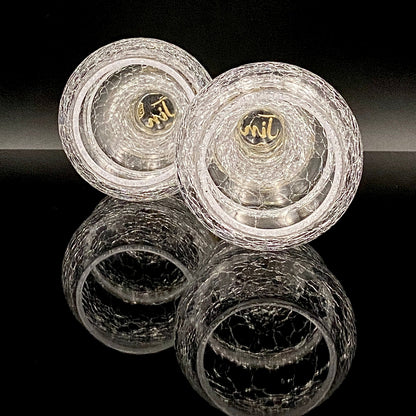 坂田 甚内（Jin）作 手吹き硝子 白金彩 金彩 玻璃盃深甚紋グラス ２点セット #81