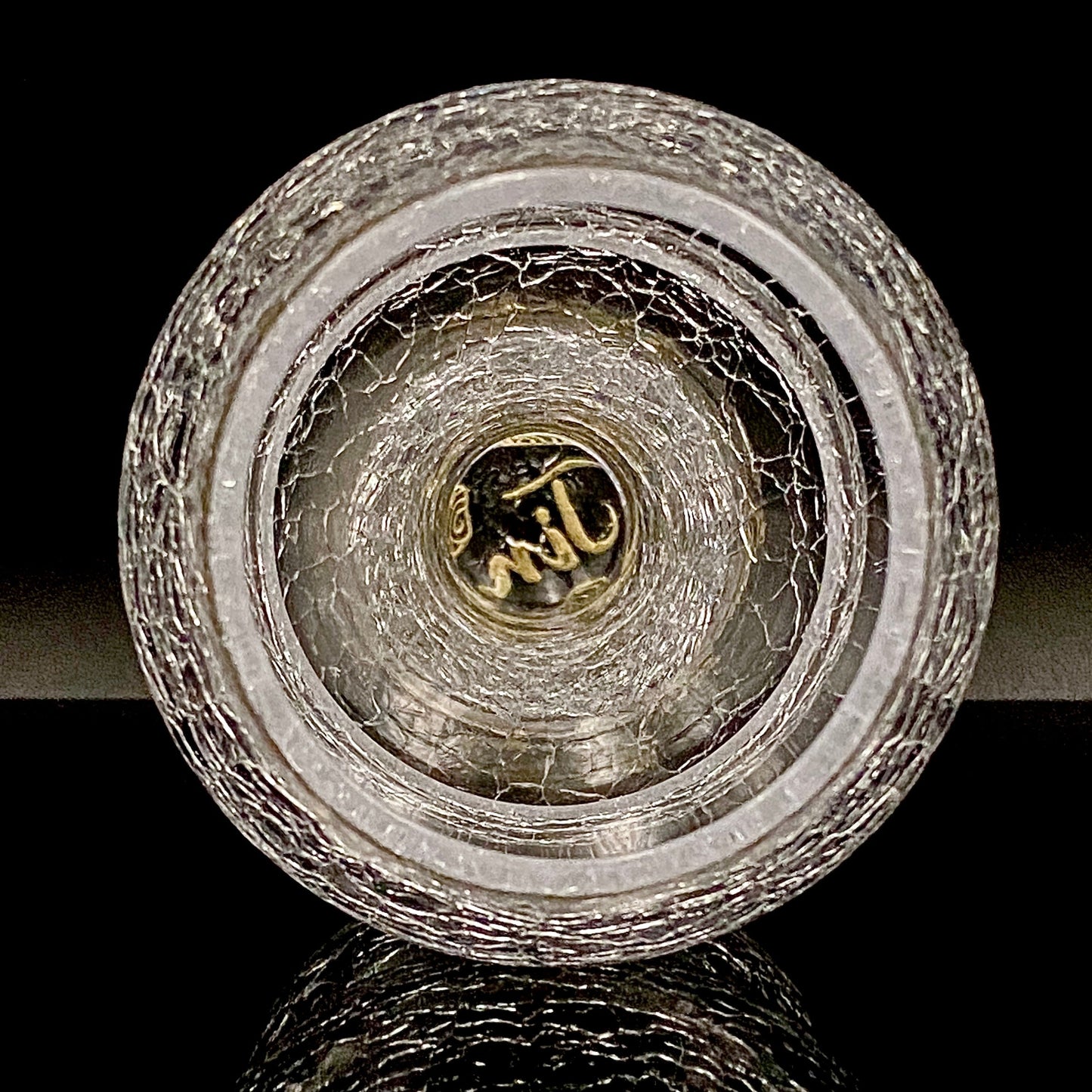 坂田 甚内（Jin）作 手吹き硝子 白金彩 金彩 玻璃盃深甚紋グラス ２点セット #81