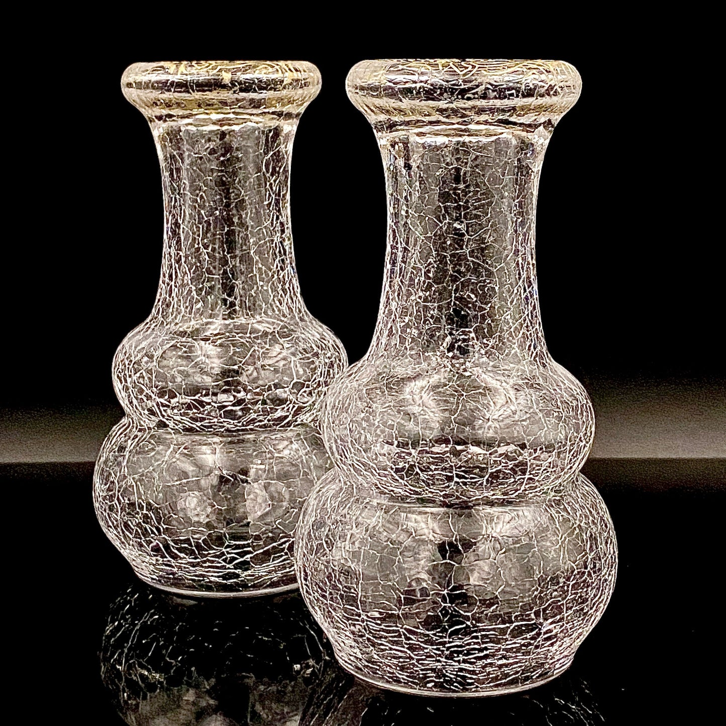 坂田 甚内（Jin）作 手吹き硝子 白金彩 金彩 玻璃盃深甚紋グラス ２点セット #81