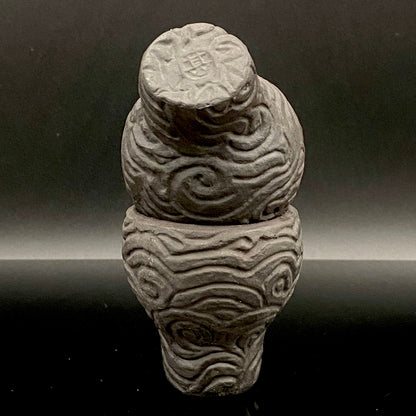 坂田 甚内（甚/じん）作 黒陶杯 酒盃 黒陶器グラス ２点セット #82