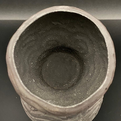 坂田 甚内（甚/じん）作 黒陶杯 酒盃 黒陶器グラス ２点セット #82