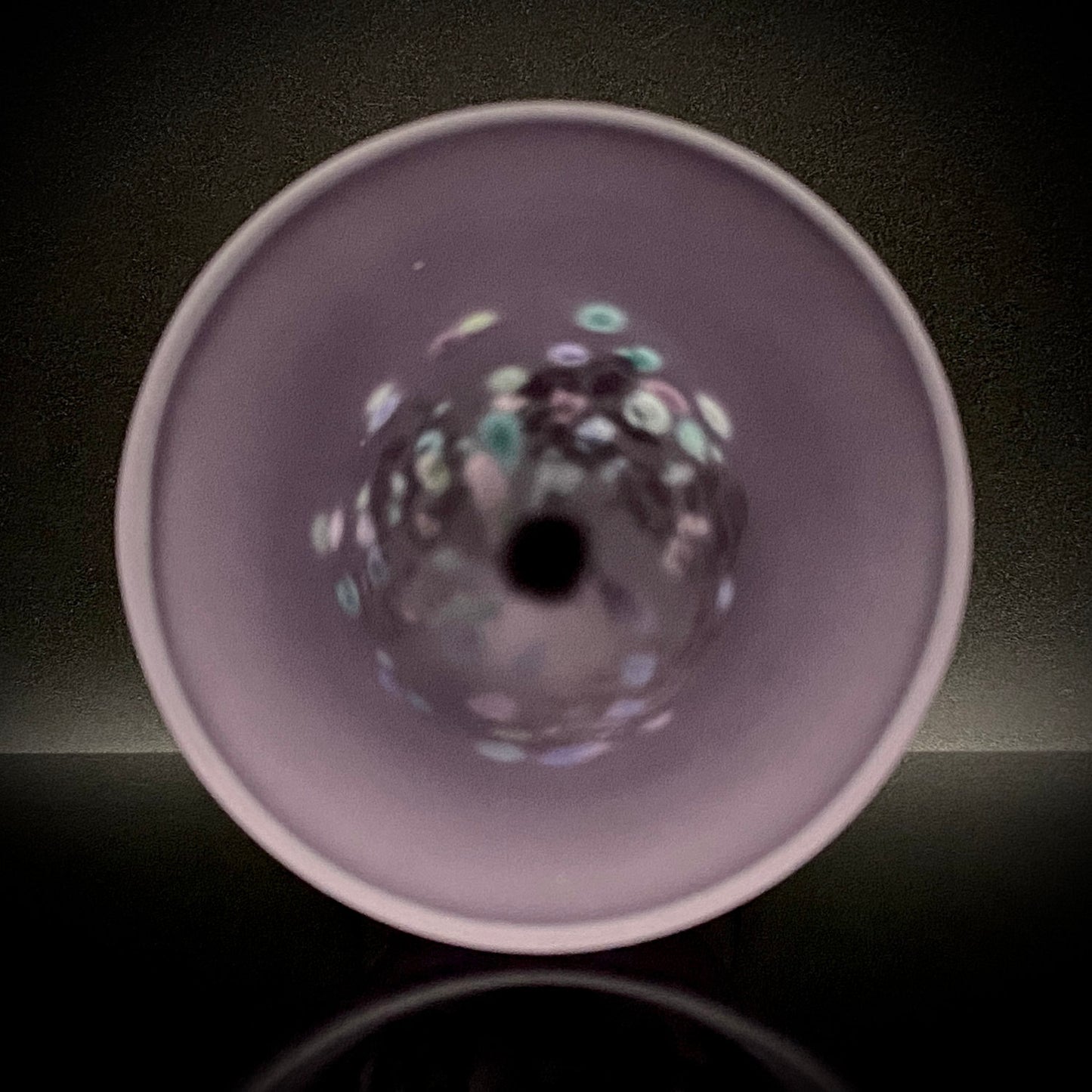 Koji Ishii: Hand-Blown Satin Glass, Silver Leaf Saika-mon Pattern, Stemmed Tasting Glass, Wine Glass #412