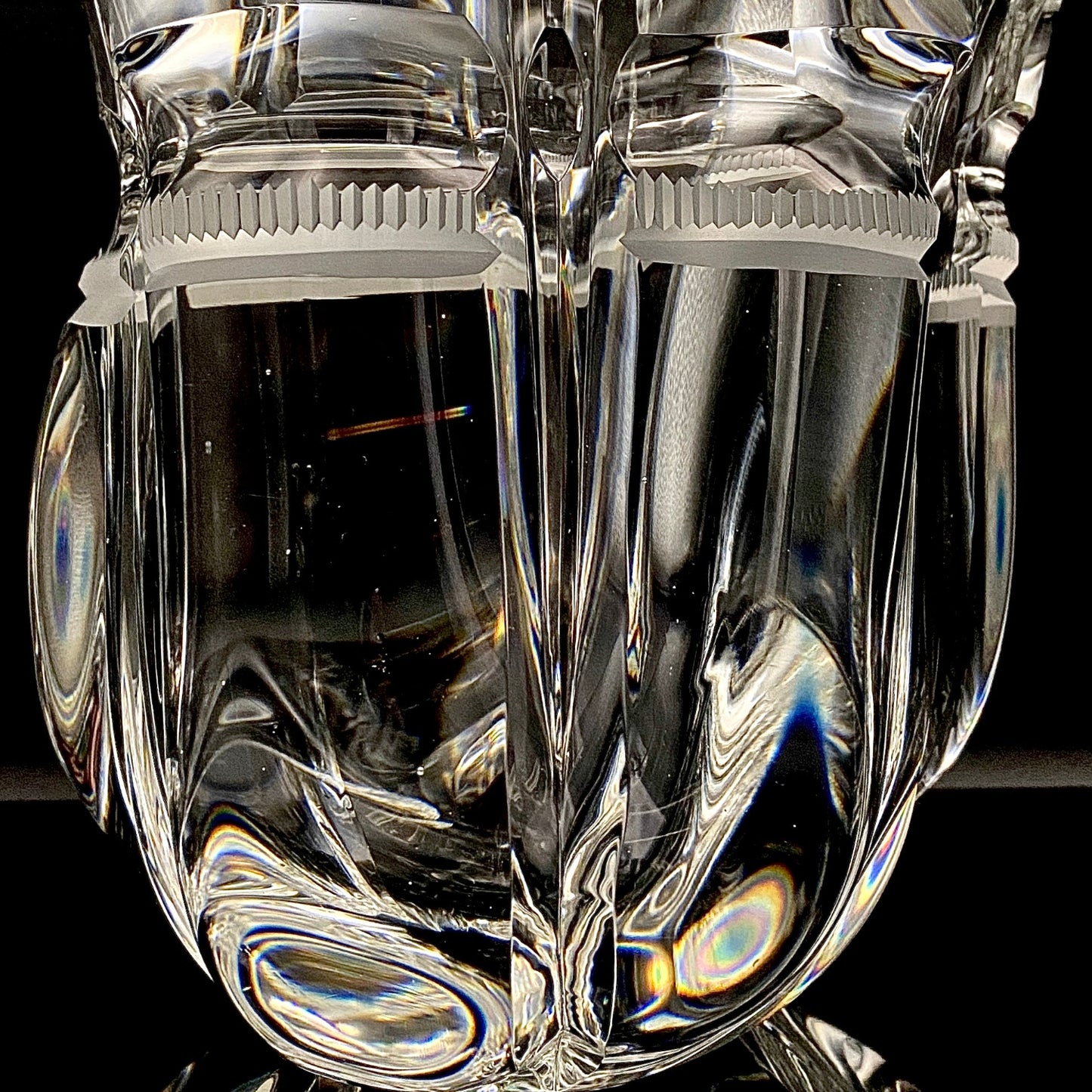 吉田 丈夫 作 『光裳』手吹き硝子クリスタル アイスボウル（Ice Bowl）、大型作品  #79