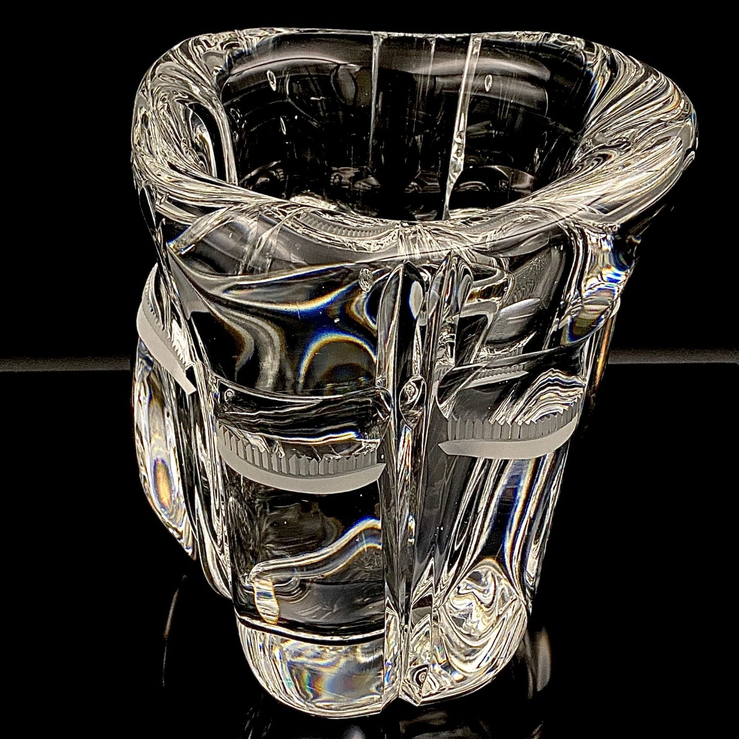 吉田 丈夫 作 『光裳』手吹き硝子クリスタル アイスボウル（Ice Bowl）、大型作品  #79