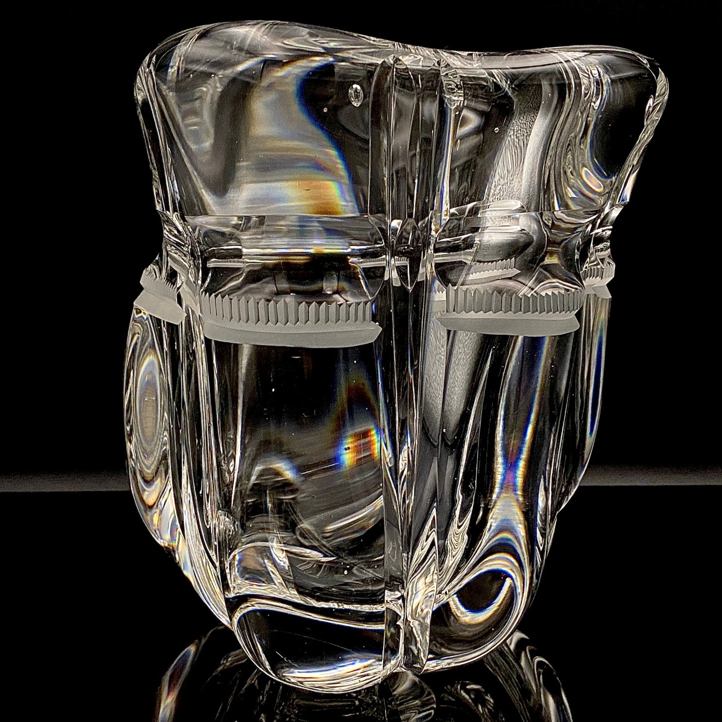 吉田 丈夫 作 『光裳』手吹き硝子クリスタル アイスボウル（Ice Bowl）、大型作品  #79