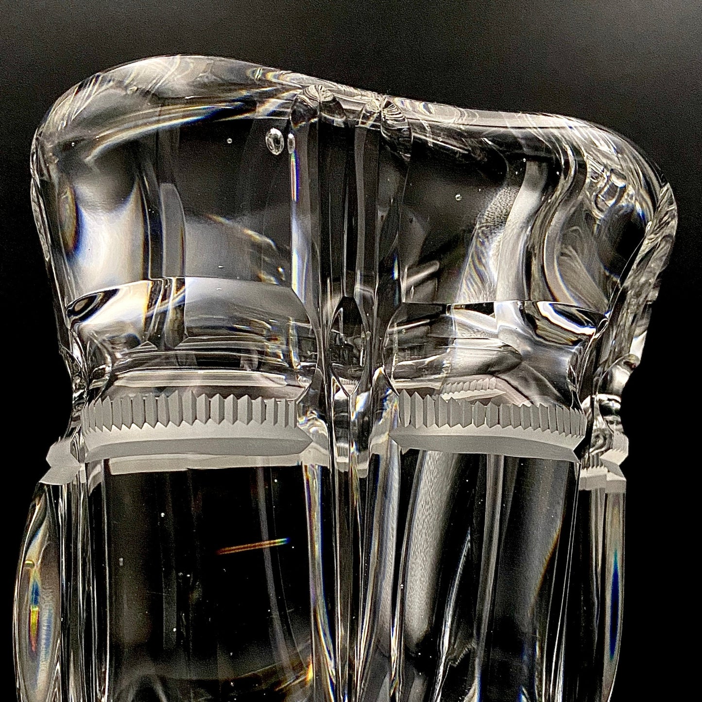 吉田 丈夫 作 『光裳』手吹き硝子クリスタル アイスボウル（Ice Bowl）、大型作品  #79