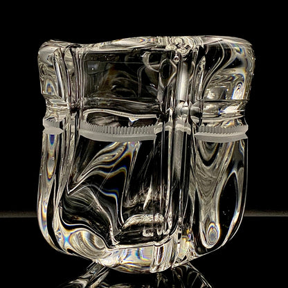 吉田 丈夫 作 『光裳』手吹き硝子クリスタル アイスボウル（Ice Bowl）、大型作品  #79