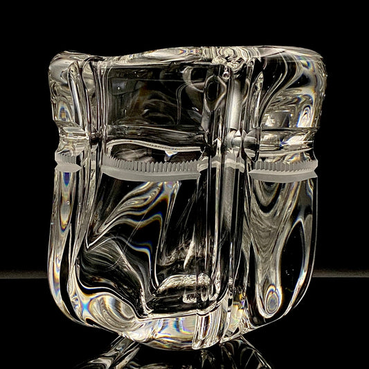 吉田 丈夫 作 『光裳』手吹き硝子クリスタル アイスボウル（Ice Bowl）、大型作品  #79