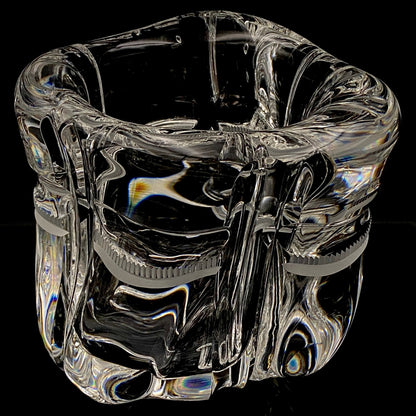 吉田 丈夫 作 『光裳』手吹き硝子クリスタル アイスボウル（Ice Bowl）、大型作品  #79