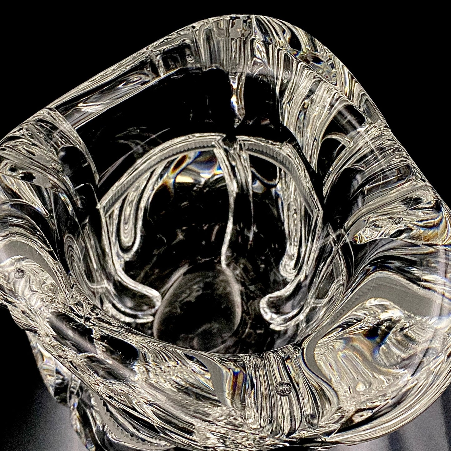 吉田 丈夫 作 『光裳』手吹き硝子クリスタル アイスボウル（Ice Bowl）、大型作品  #79