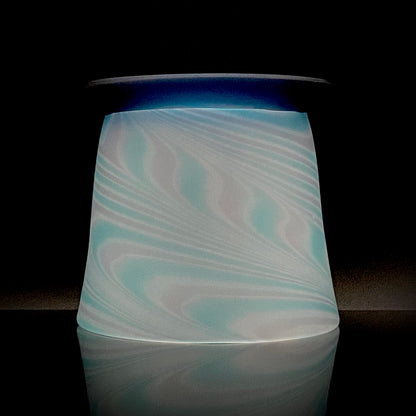 石井 康治 作 手吹きサテン硝子 流彩マーブル文 和のロックグラス 酒器 #413
