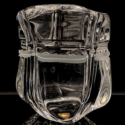 吉田 丈夫 作 『光裳』手吹き硝子クリスタル アイスボウル（Ice Bowl）、大型作品  #79