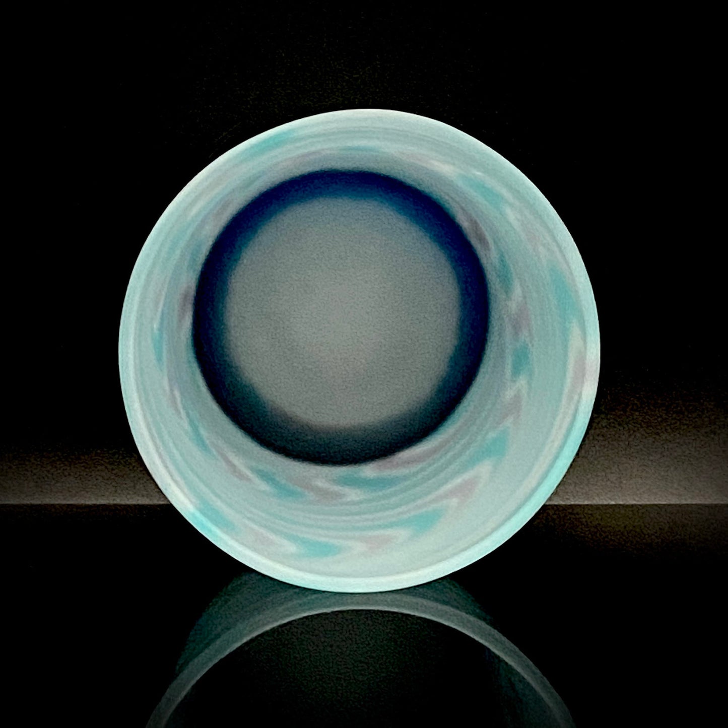 石井 康治 作 手吹きサテン硝子 流彩マーブル文 和のロックグラス 酒器 #413