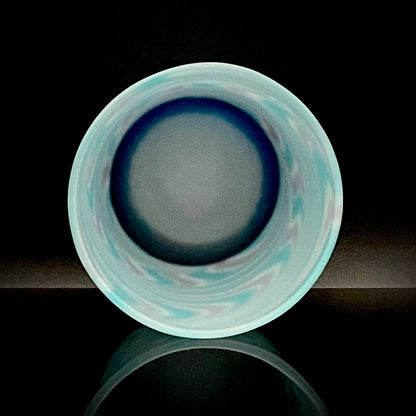 石井 康治 作 手吹きサテン硝子 流彩マーブル文 和のロックグラス 酒器 #413