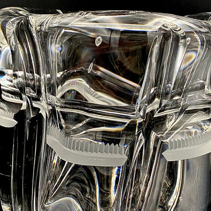 吉田 丈夫 作 『光裳』手吹き硝子クリスタル アイスボウル（Ice Bowl）、大型作品  #79