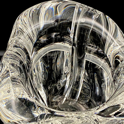 吉田 丈夫 作 『光裳』手吹き硝子クリスタル アイスボウル（Ice Bowl）、大型作品  #79