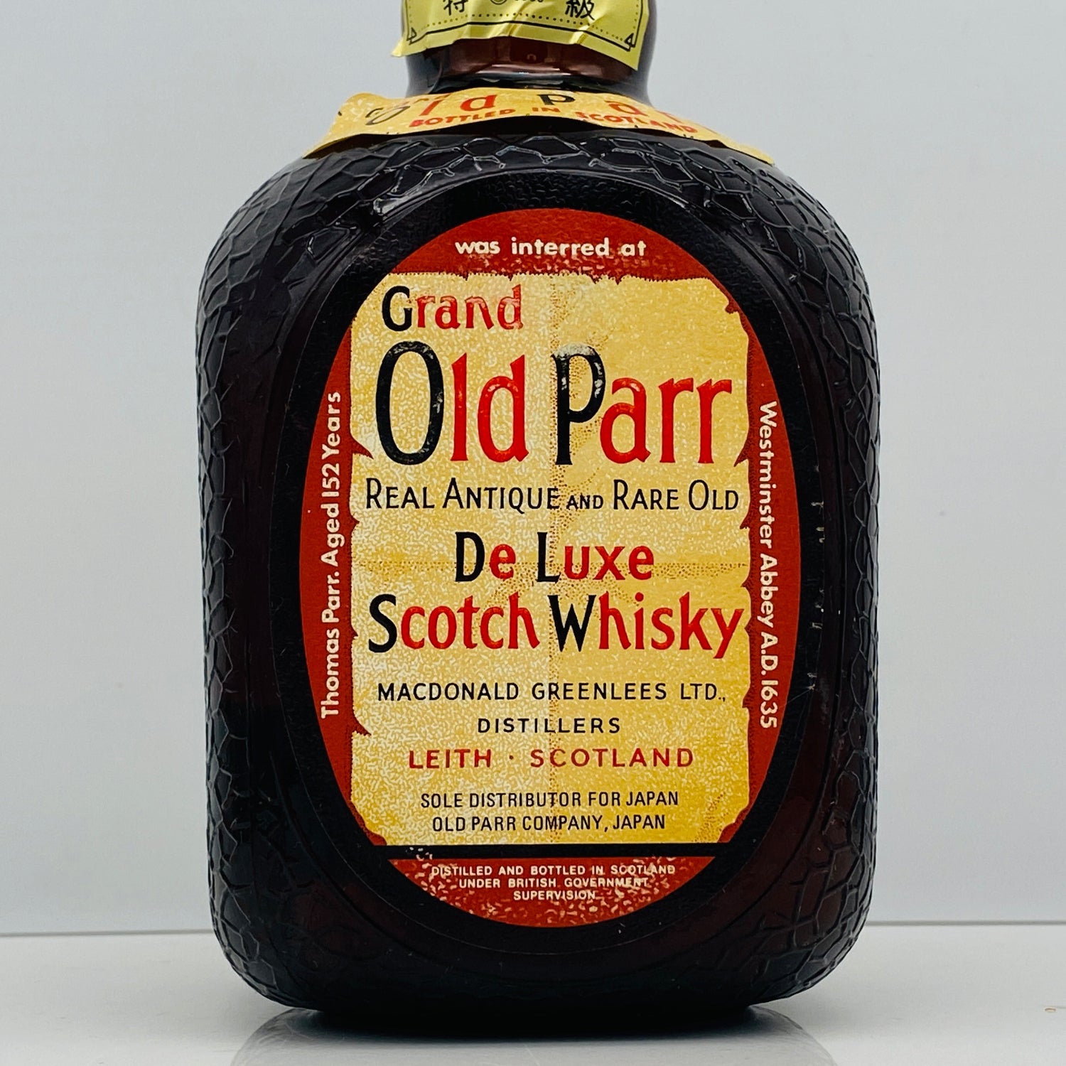 GRAND OLD PARR, 760ml, 43%, spring cap, screw cap, distributed in