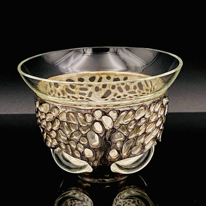 人間国宝 北村 眞一 最高傑作 蝋型鋳銀 吹込硝子 盃１点 #87