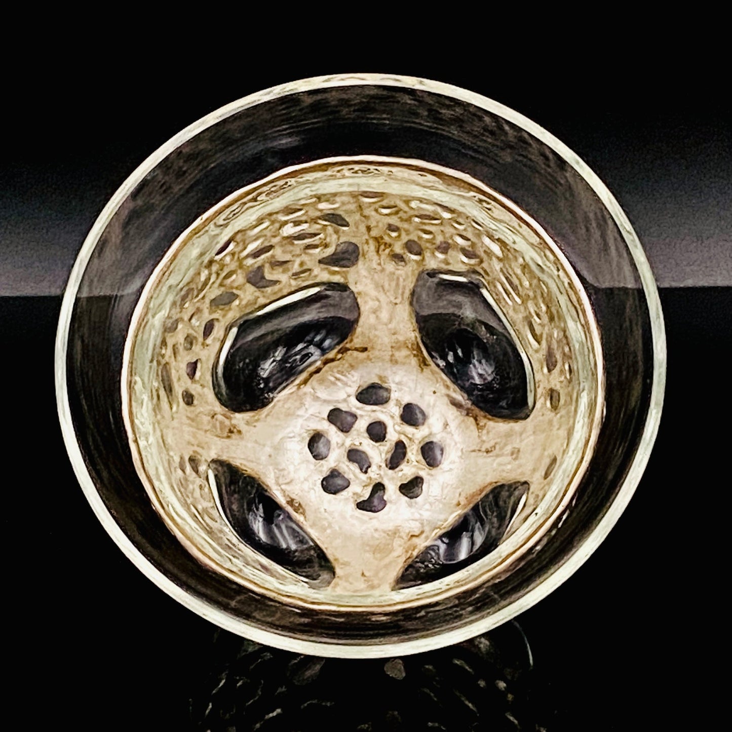 人間国宝 北村 眞一 最高傑作 蝋型鋳銀 吹込硝子 盃１点 #87