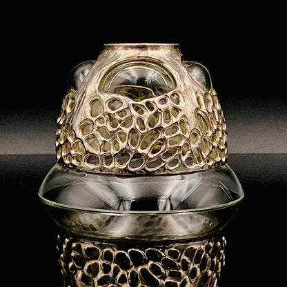 人間国宝 北村 眞一 最高傑作 蝋型鋳銀 吹込硝子 盃１点 #87