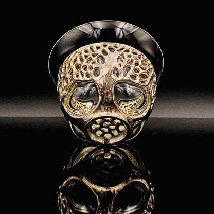 人間国宝 北村 眞一 最高傑作 蝋型鋳銀 吹込硝子 盃１点 #87