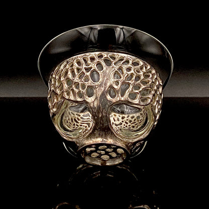 人間国宝 北村 眞一 最高傑作 蝋型鋳銀 吹込硝子 盃１点 #87