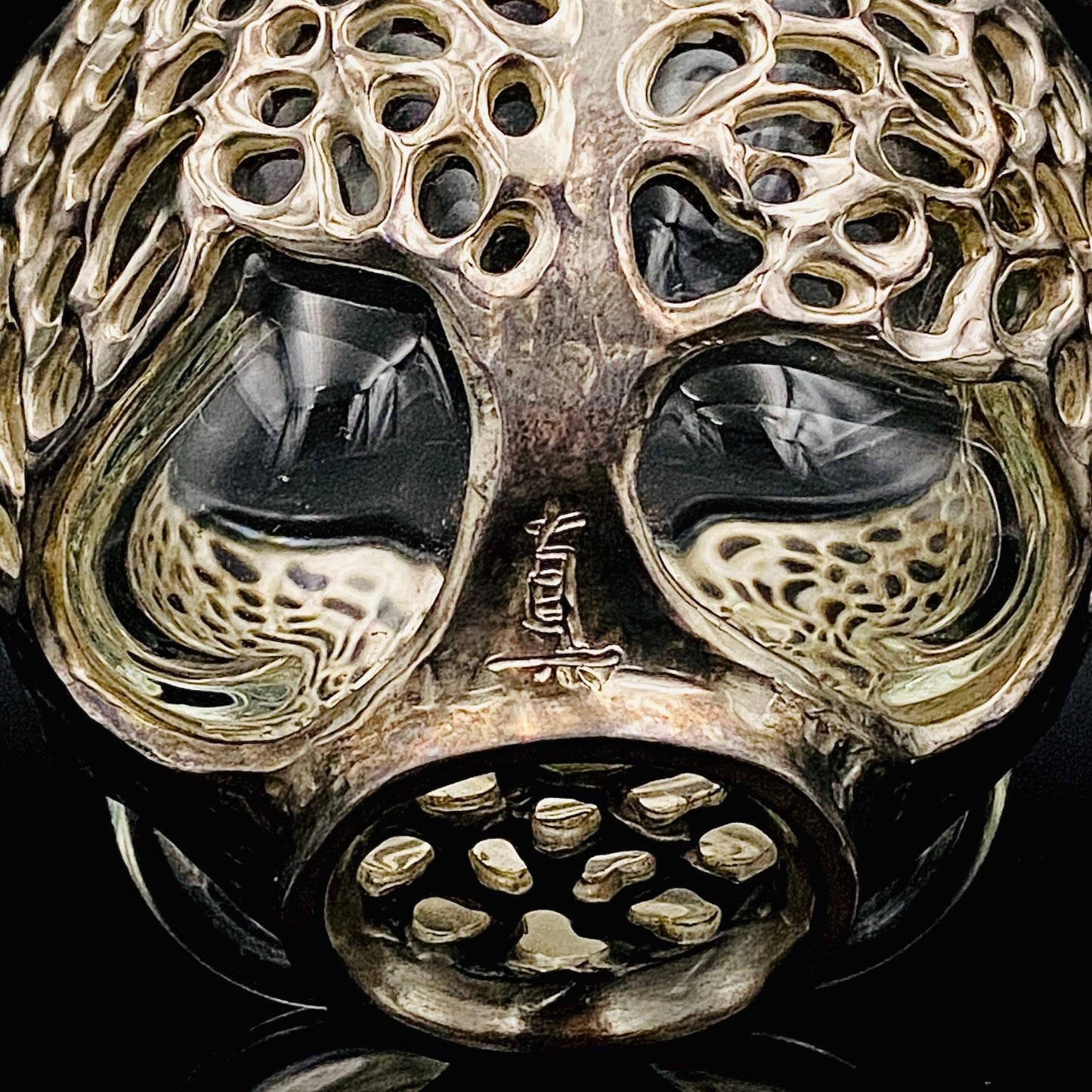 人間国宝 北村 眞一 最高傑作 蝋型鋳銀 吹込硝子 盃１点 #87