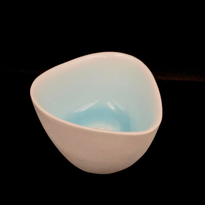 Metropolitan Museum of Art Collection Artist, Japan Ceramic Art Exhibition Grand Prix Winner: Shigekazu Nagae - "Form of Otsumi" Celadon Glazed Porcelain Covered Sake Vessel, Japanese Shot Glass, Made in 2014 #432