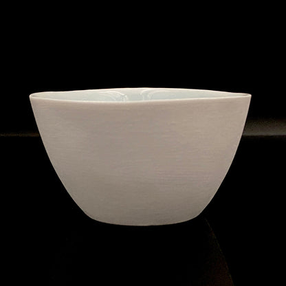 Metropolitan Museum of Art Collection Artist, Japan Ceramic Art Exhibition Grand Prix Winner: Shigekazu Nagae - "Form of Otsumi" Celadon Glazed Porcelain Covered Sake Vessel, Japanese Shot Glass, Made in 2014 #432