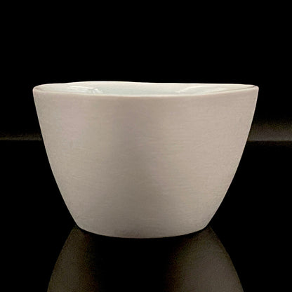 Metropolitan Museum of Art Collection Artist, Japan Ceramic Art Exhibition Grand Prix Winner: Shigekazu Nagae - "Form of Otsumi" Celadon Glazed Porcelain Covered Sake Vessel, Japanese Shot Glass, Made in 2014 #432